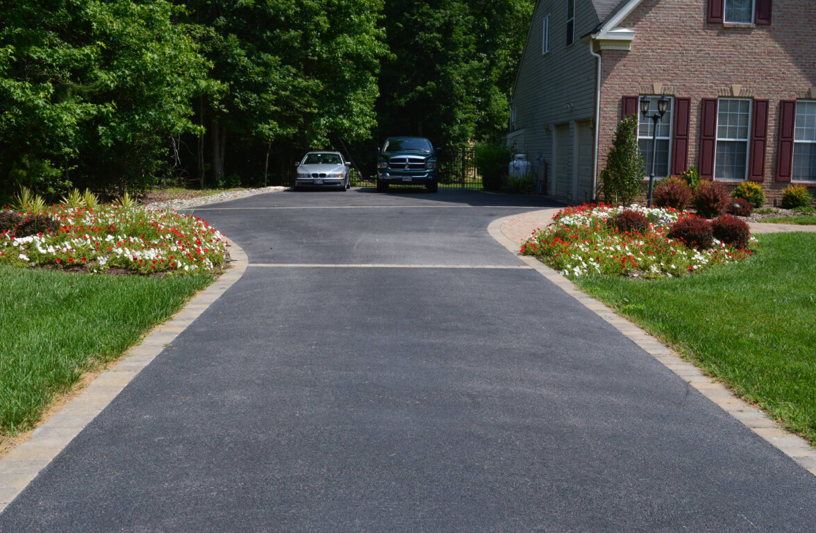 Long-lasting concrete driveway installed by professional contractors